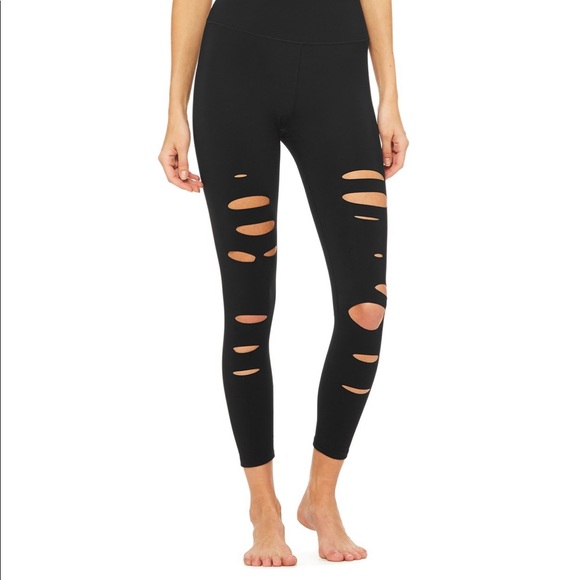 distressed yoga pants